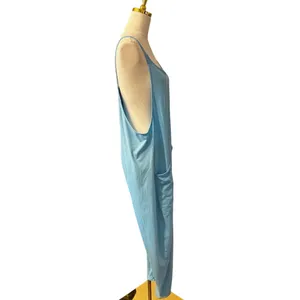 Free People FP Movement Hot Shot Jumpsuit Light Blue Size Large One Piece Boho thumbnail 2