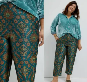 NWT $148 Anthropologie x Maeve Melyssa Floral Print Jacquard-Finish Trouser S thumbnail 4
