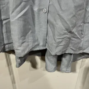 ASTR The Label S Midi Dress Light Blue Tie Front Button Down ALD42178 Summer thumbnail 6