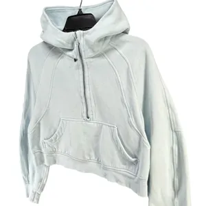 Lululemon Scuba Oversized Half-Zip Hoodie Womens XS-S Powder Blue Fleece Casual thumbnail 4