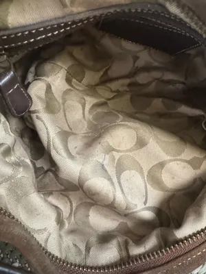 Coach D3S-9503 Suede Leather Shoulder Bag Handbag Brown Vintage thumbnail 11