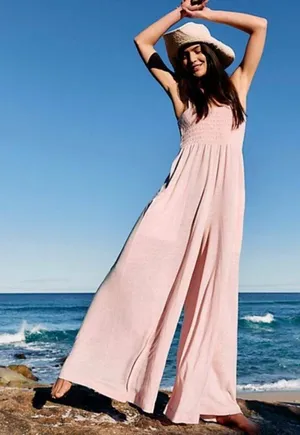 FREE PEOPLE Pink Homecoming Jumpsuit thumbnail 1