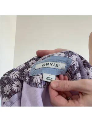 Orvis Lilac Half-Zip Floral Cuff Women's Pullover thumbnail 6