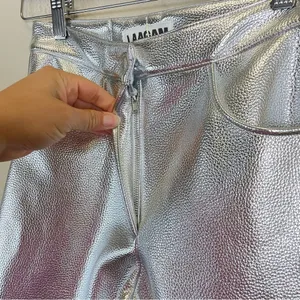 LAAGAM Metallic Wide Leg High‎ Rise Pants NWT Size XXS thumbnail 8