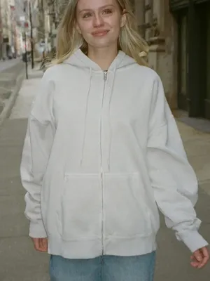 Brandy Melville Christy hoodie cream thumbnail 1