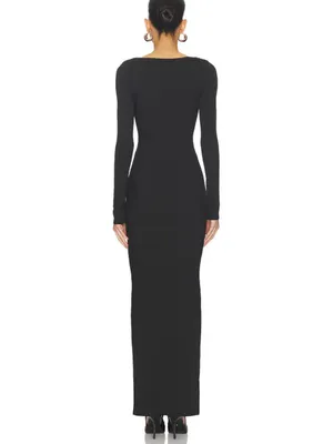 Revolve All The Ways Anneliese Maxi Dress in Black size Large NEW $68 thumbnail 3