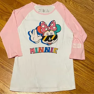 Disney Parks Original Minnie Mouse 3/4 length sleeves Jersey thumbnail 1