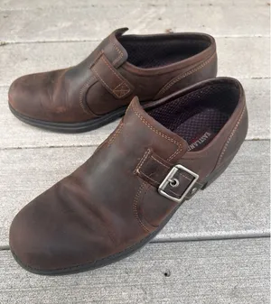 Eastland Women 10M Brown Leather Monk Strap Buckle Loafers Lug Sole 3139-02 thumbnail 1