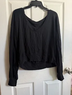 lululemon athletica be calm Black Off-the-Shoulder pullover thumbnail 1