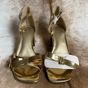 Kenneth Cole Reaction Nissy‎ Gold Strappy Heels Size 6 thumbnail 4