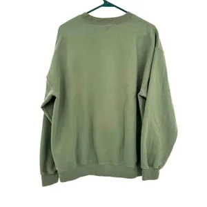 Gildan Size Large Boot Scootin Spooky Graphic Print Sweatshirt Crew Neck Green‎ thumbnail 2