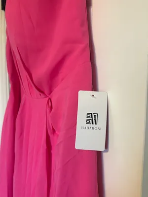 One-Shoulder Hot Pink Evening Dress thumbnail 3