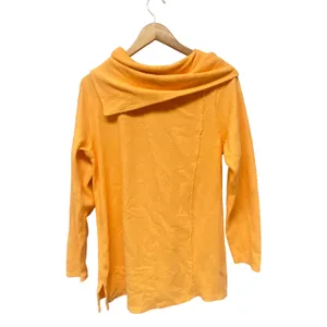 Soft Surroundings Orange Textured Cowl Neck Tunic‎ Top Women's L Casual Comfort thumbnail 2