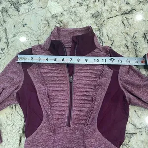 Lululemon Run Your Heart Out Pullover Quarter Zip in Heathered‎ Plum thumbnail 6