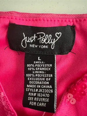 Women's Hot Pink Floral Sequin Cami Tank Top size L thumbnail 4
