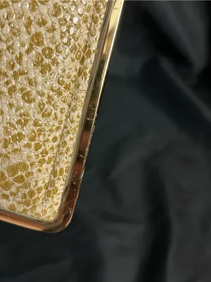 Gold Snakeskin Embossed Women’s Clutch Bag thumbnail 13