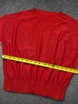 FMB Red Knit Crop Top Wide Leg Pants Set Size S thumbnail 7