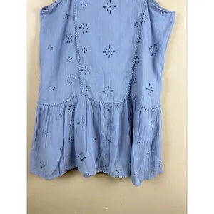 Aerie Blue Eyelet Mini Babydoll Dress Women’s XS Sundress Boho Cottagecore thumbnail 9