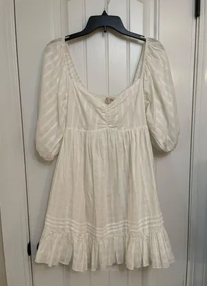 Mabel White Babydoll Dress thumbnail 2