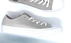 Converse Chuck Taylor All Star OX Leather Sneaker Pale Putty Silver Womens 8 thumbnail 9