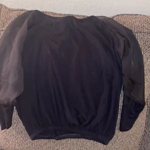 ✨Mesh Sleeves Open Back Blouse✨ Black thumbnail 2