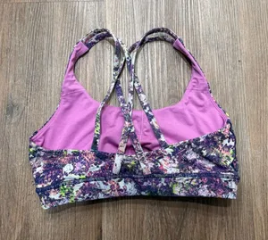 Lululemon Free To Be Bra Wild Floral Abstract Strappy Back Sports Bra Size 6‎ thumbnail 1