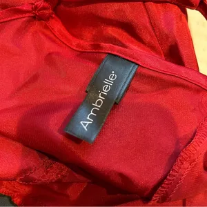 Red Lace Trim Slip Dress Size L thumbnail 5