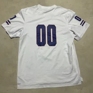 Adidas Kansas Jayhawks Football Jersey #00 Men's XL White Officially Licensed thumbnail 6