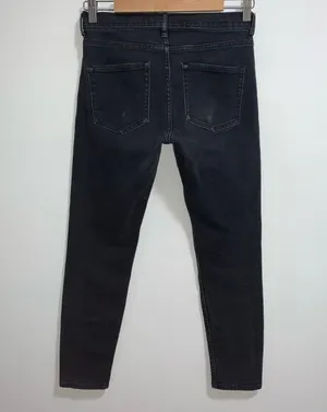 Black Mid Rise Skinny Ankle Jean thumbnail 5