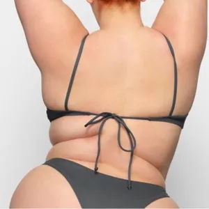 SKIMS (B10) Signature Swim Micro Scoop Top | Gunmetal | NWT | 2X thumbnail 2