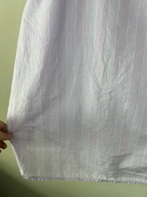 Aerie Good Day Button Down Shirt Lavender Striped Oversized Cotton Boyfriend XXL thumbnail 12
