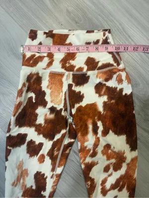 Weworewhat Cow Print womens‎ Leggings — Brown & Cream thumbnail 2