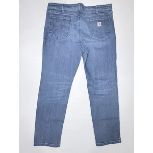 Carhartt Womens Slim Fit Mid Rise Tapered Leg Jeans Medium Wash Size 18 Short thumbnail 2