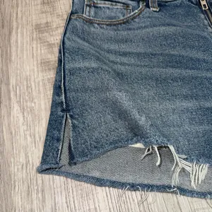 NWT Abercrombie & Fitch Annie High Rise Short 100%cotton 29/8Zipper Cut Off Blue thumbnail 3