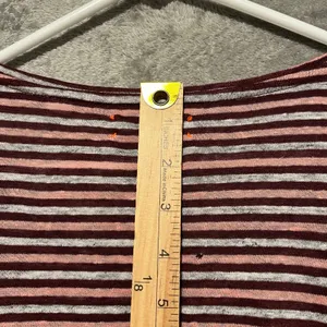 Chinti and Parker Striped 100% Linen Dress Sz Small Pink‎ Gray Maroon thumbnail 3