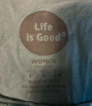 Life is Good T shirt Blue with Pink Trees thumbnail 3