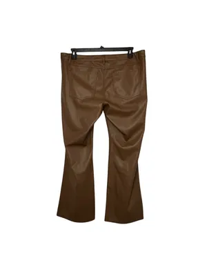 Wild Fable Faux Leather Flare Pants Womens 16 Brown Low Rise Leather Used thumbnail 13