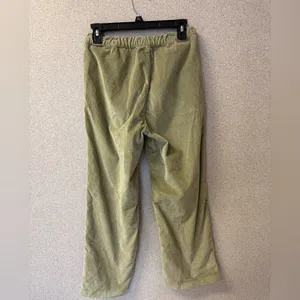 Zara Women‎ Size 2 Sage Green Corduroy Pockets Casual Trouser Pants thumbnail 4