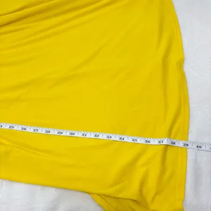 Yathon Yellow Ruched Front Midi‎ Sundress with Spaghetti Straps Size L thumbnail 10