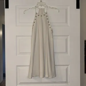 Amanda Uprichard Montauk Mini Ivory Grommet Dress thumbnail 3