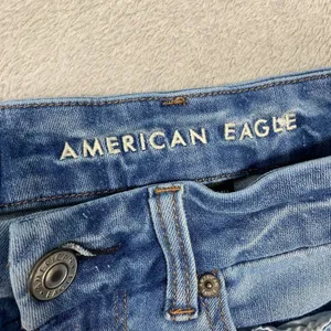 American Eagle Skirt Womens 0 Blue‎ Jean Curvy High Rise Ripped Distressed Denim thumbnail 7