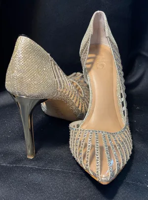 INC International Concepts Kenjay Rhinestone d'Orsay‎ Pumps Gold 8.5M thumbnail 1