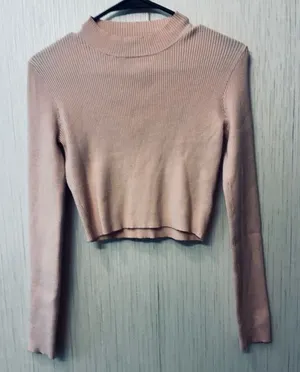 Brandy Melville Pink Ribbed Mock Neck Cropped Sweater‎ Small thumbnail 1