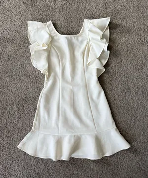 Harper Wren White Ruffle Sleeve Dress thumbnail 1