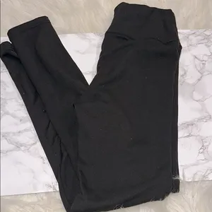 Women’s Black fleece Leggings size small/medium thumbnail 2
