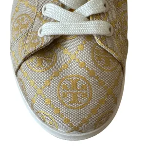 Tory Burch Howell T-Monogram Court Sneakers Goldfinch Yellow 8.5 thumbnail 11