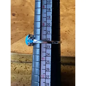 Sleeping Beauty Turquoise Blue Apatite Sterling Silver Ring Size 10 thumbnail 8