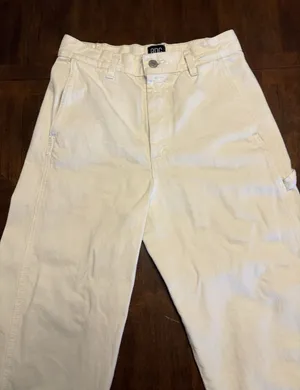 BDG Urban Outfitters Cream Carpenter Pants Size 27 Workwear Utility Chore Pants thumbnail 1