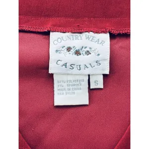 Vintage Country Wear Casuals 2 Piece Suit Dress Red Cottagecore Womens Small thumbnail 9