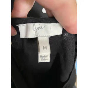 Joie Quora Black Linen Blouson Mini Dress‎ Womens Medium Cap Sleeve Ruffle Hem thumbnail 7